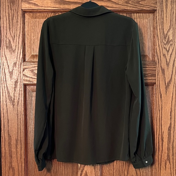 Lili Sidonio Women's Dark Green Button-Down Shirt - Picture 3 of 5